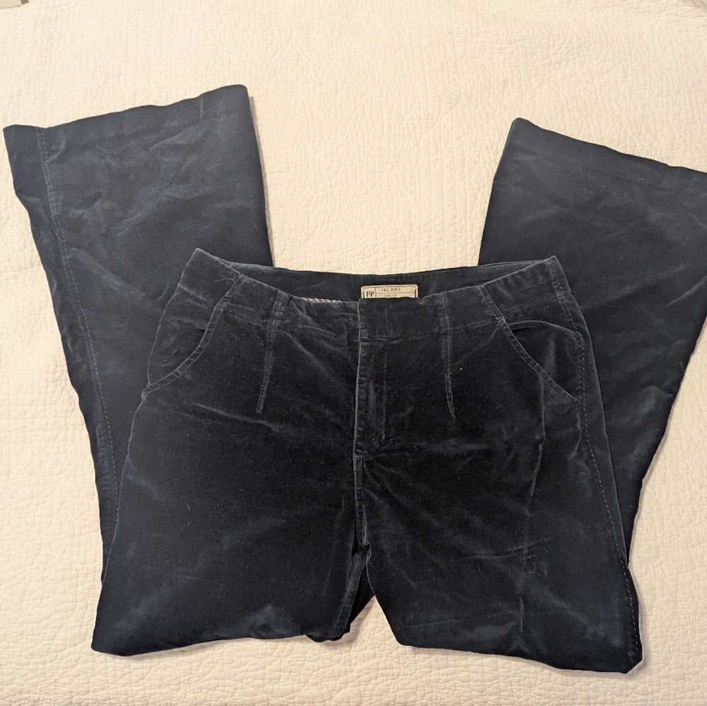 Free People dark green velvet flare size 31